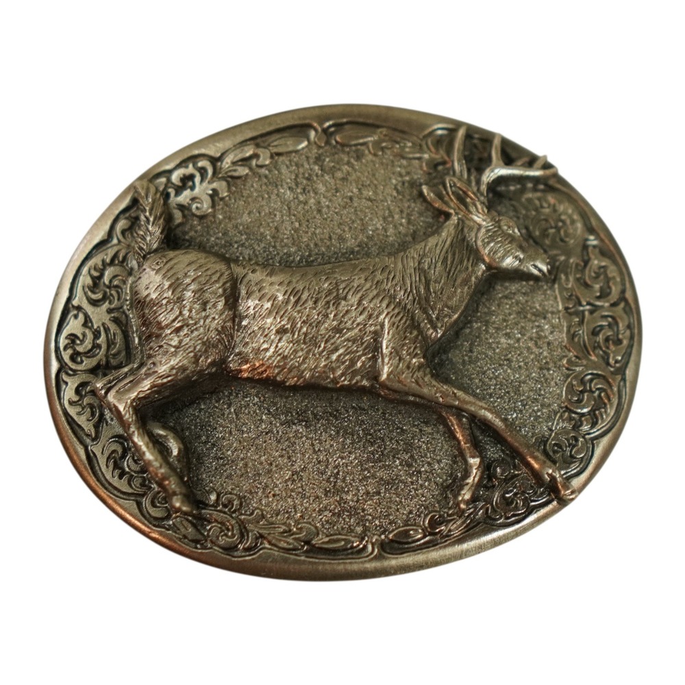 VTG Great American Buckle 1981 Deer Buck Belt Buckle Serial # H502